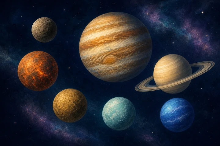 岩石惑星や巨大ガス惑星や青い惑星の質感の違い